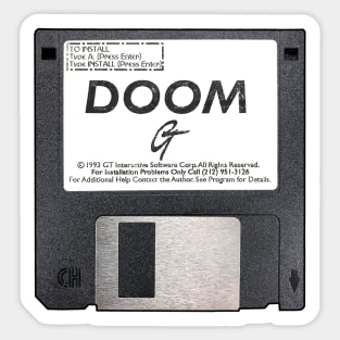 Original Doom Disk Sticker